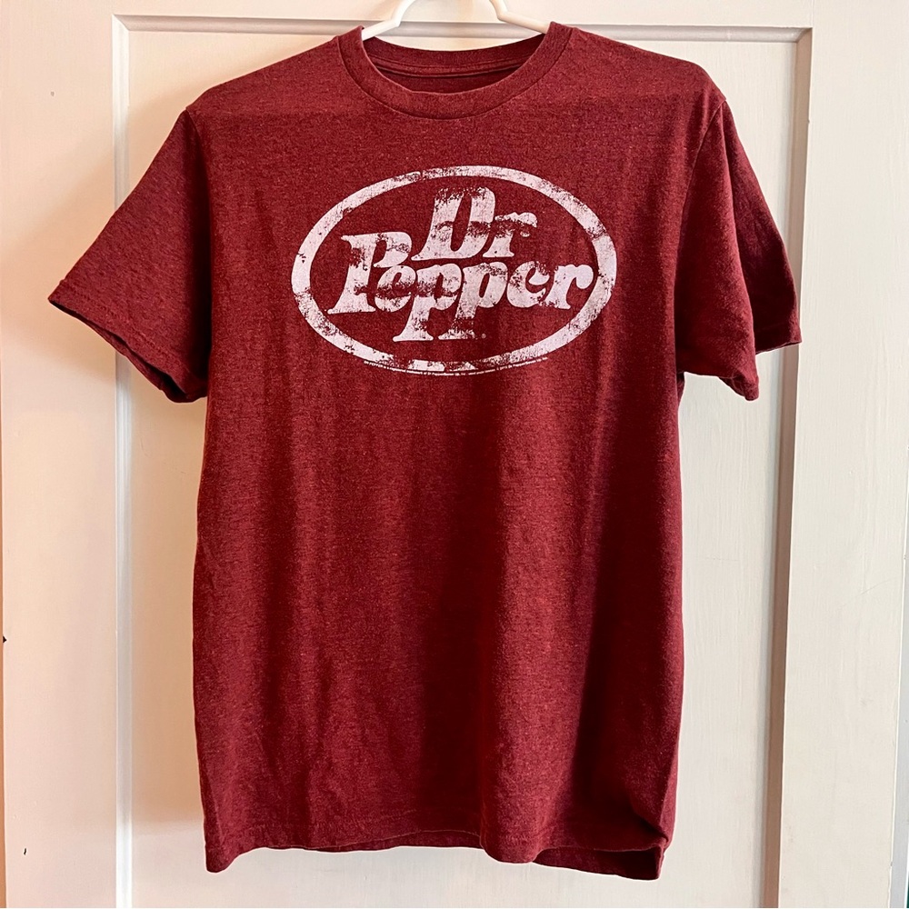 Dr Pepper Short Sleeve Graphic Tee in Deep Brick Red - Women's Casual Top - Picture 4 of 8